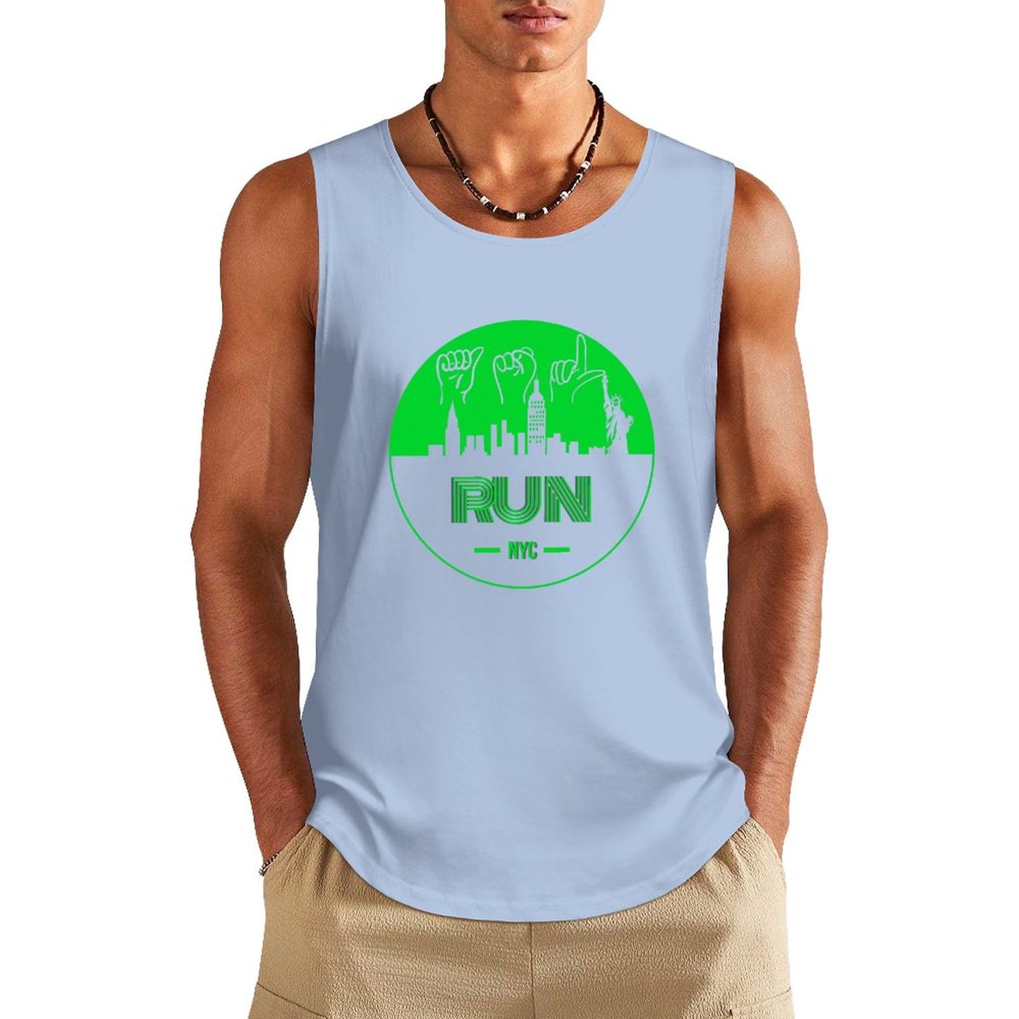 (Lime) ASL RUN NYC Unisex Active Lifestyle Tank