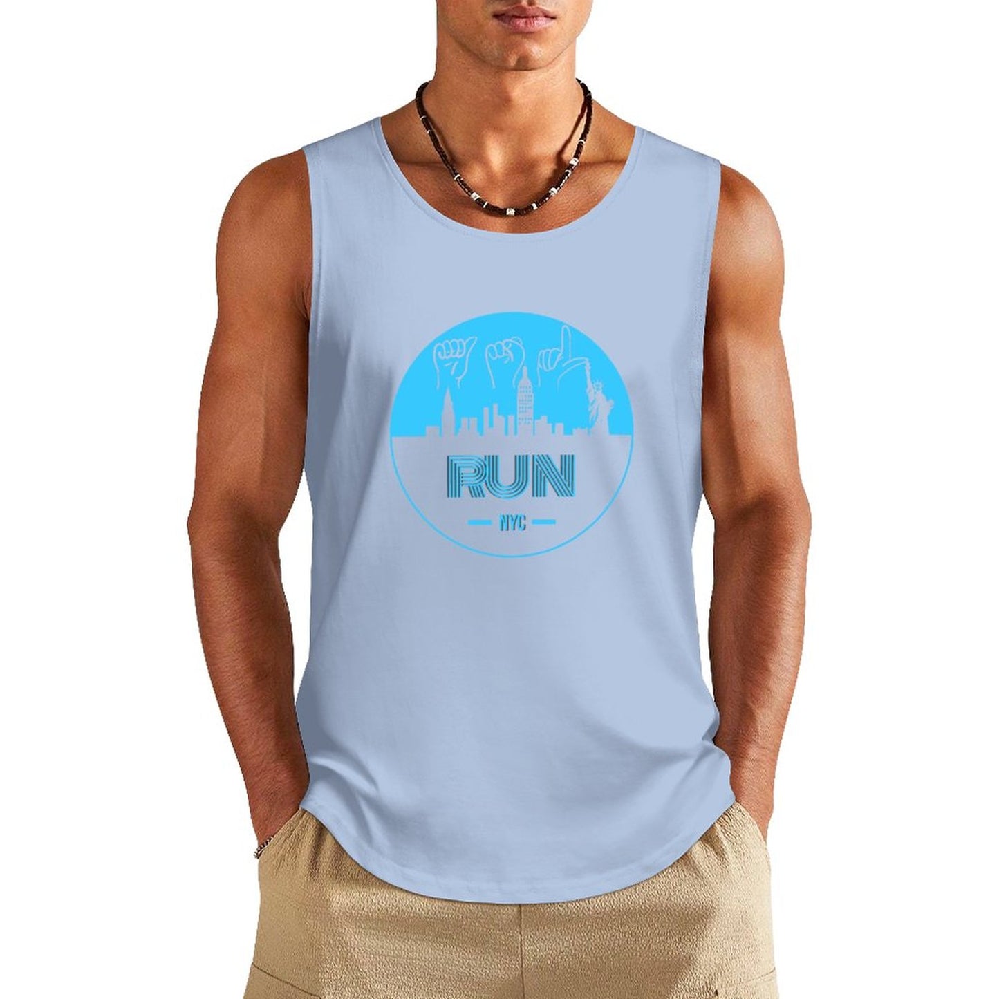 (Baby Blue) ASL RUN NYC Unisex Active Lifestyle Tank