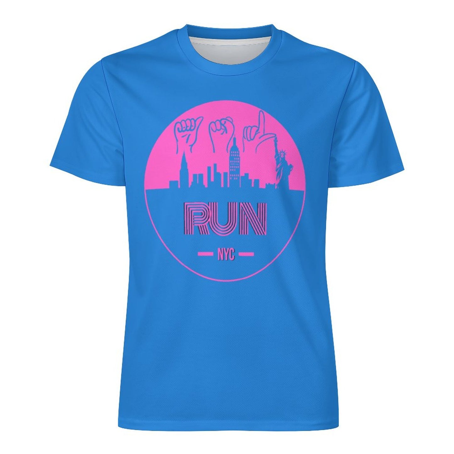 ASL Run NYC Unisex Ice Silk Cooling Performance T-Shirt - Cobalt Blue