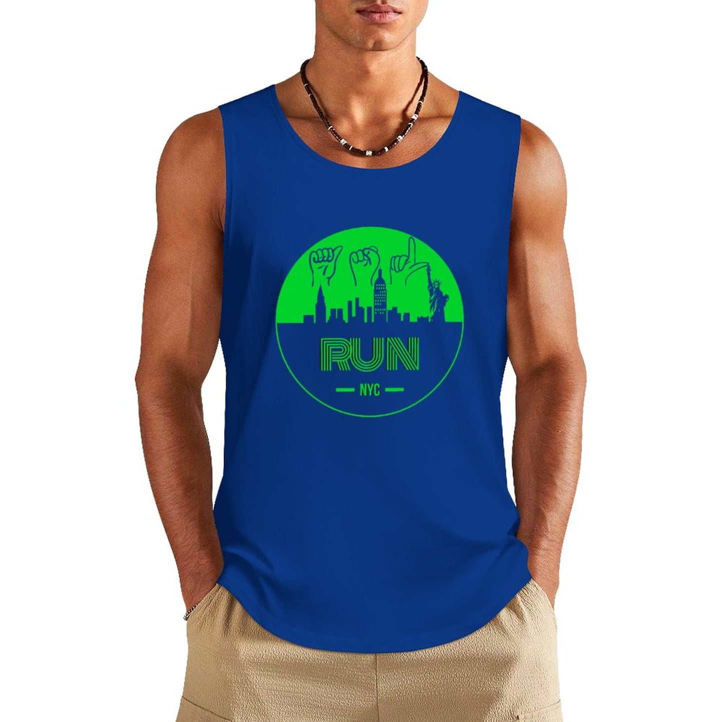 (Lime) ASL RUN NYC Unisex Active Lifestyle Tank