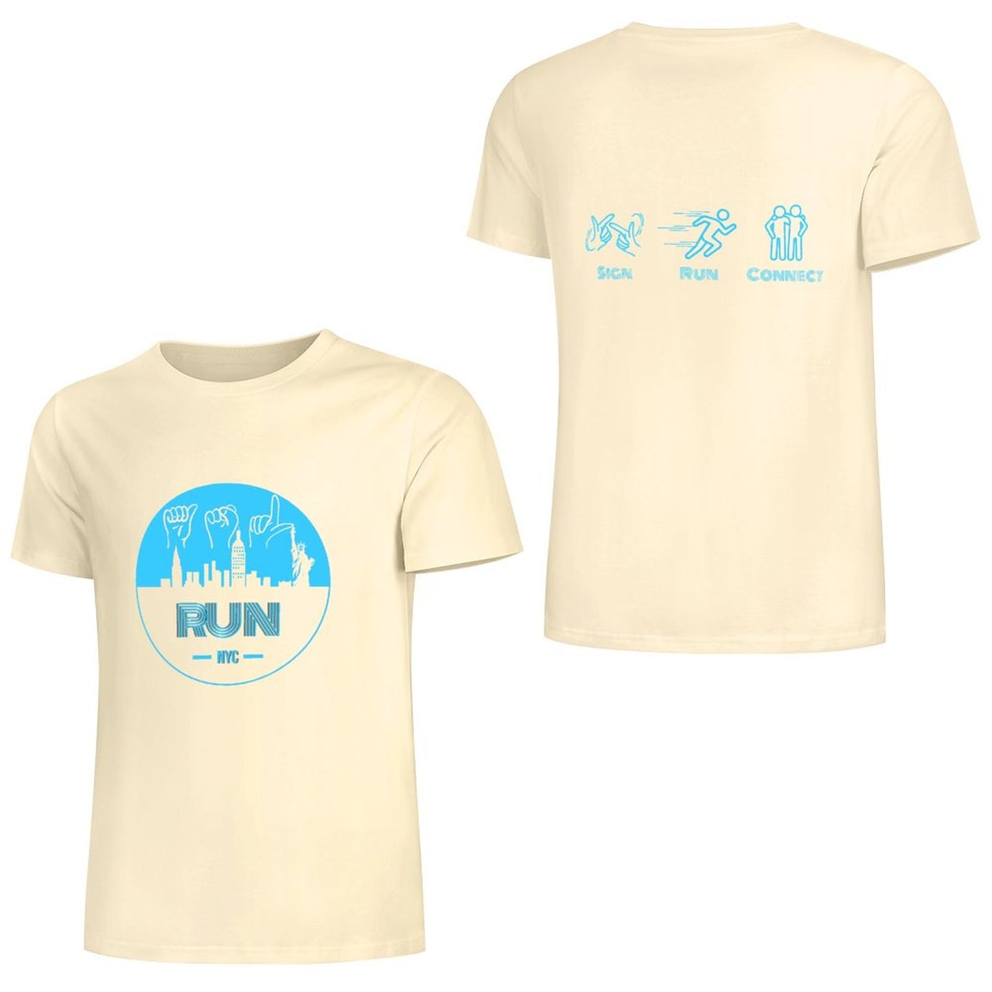 (Baby Blue) ASL RUN NYC Performance Unisex T-Shirt