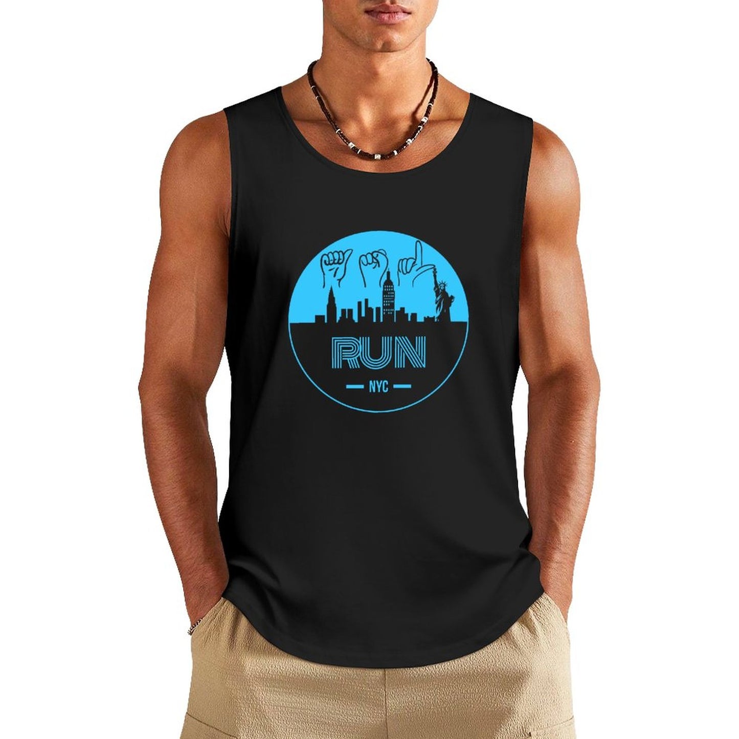 (Baby Blue) ASL RUN NYC Unisex Active Lifestyle Tank