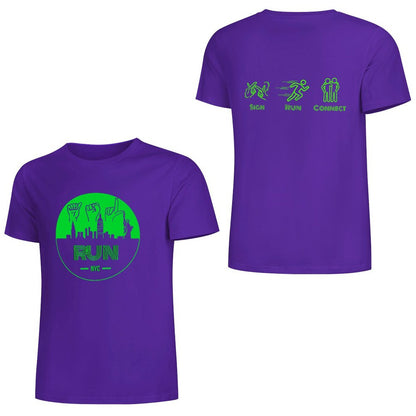 (Lime) ASL RUN NYC Performance Unisex T-Shirt
