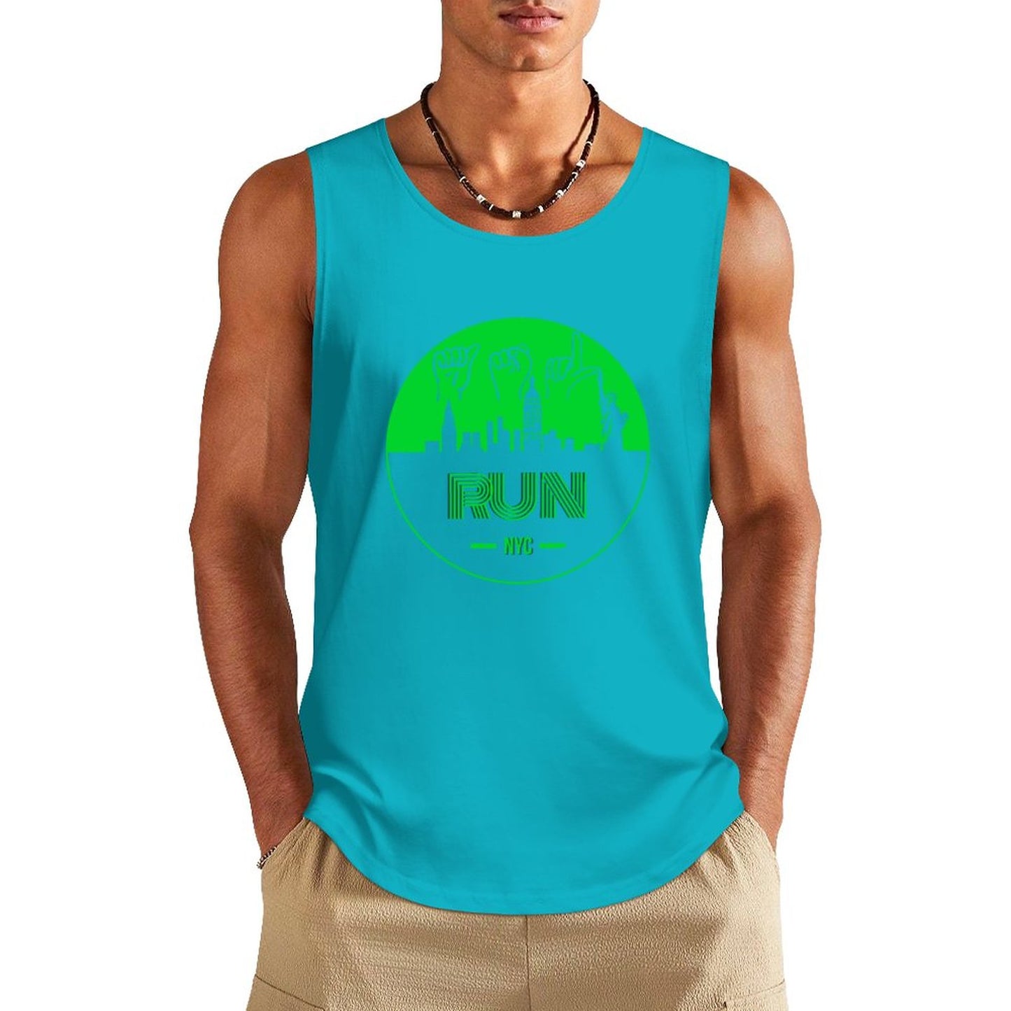 (Lime) ASL RUN NYC Unisex Active Lifestyle Tank