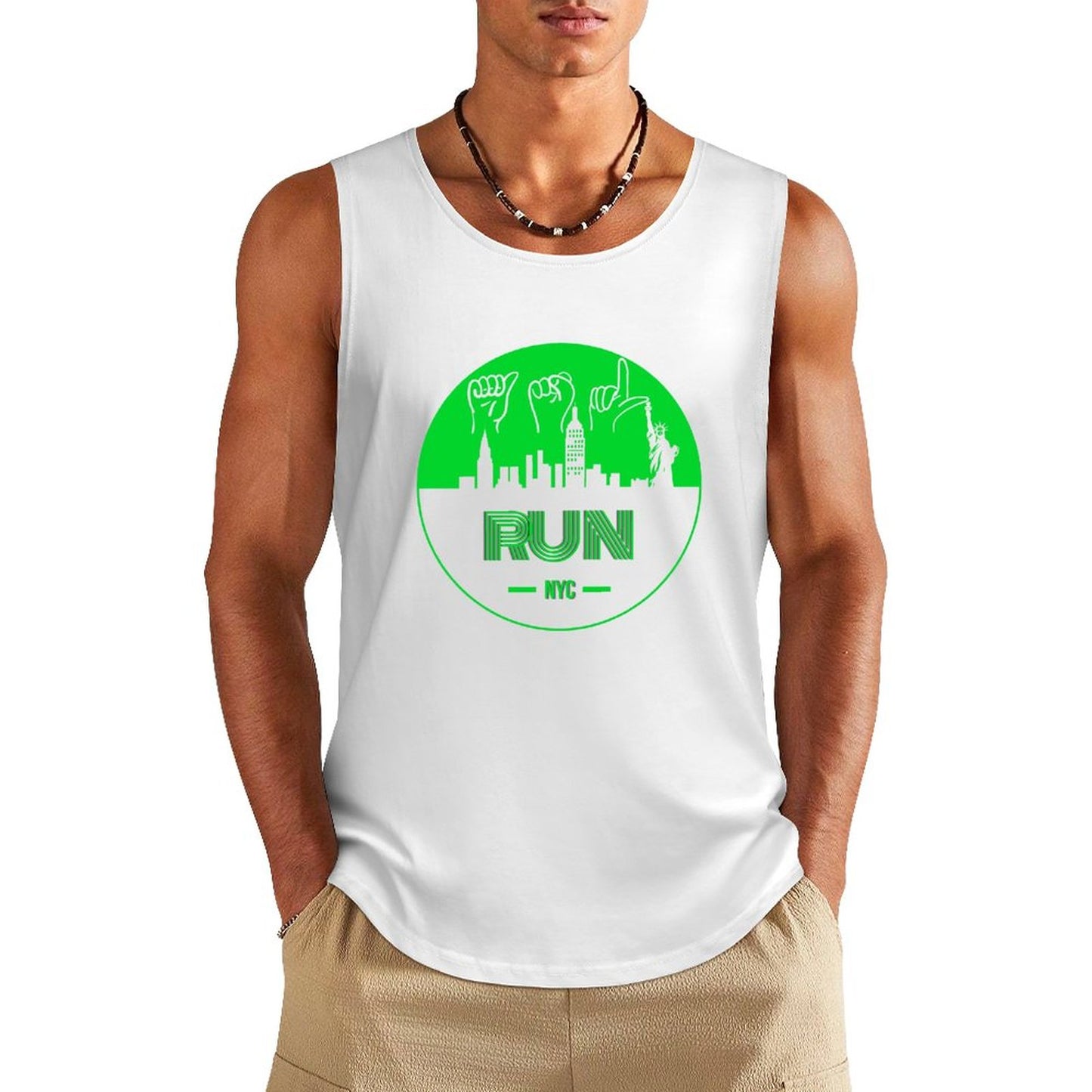(Lime) ASL RUN NYC Unisex Active Lifestyle Tank