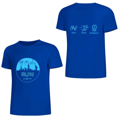 (Baby Blue) ASL RUN NYC Performance Unisex T-Shirt