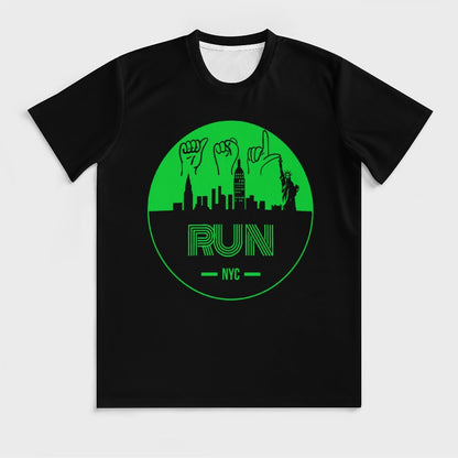 ASL Run NYC Unisex Ice Silk Cooling Performance T-Shirt - Ghost Black