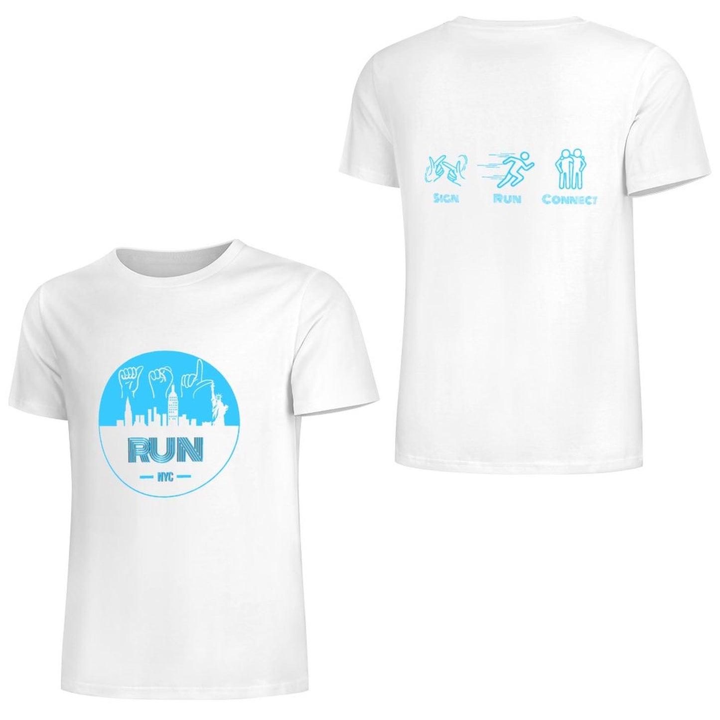 (Baby Blue) ASL RUN NYC Performance Unisex T-Shirt