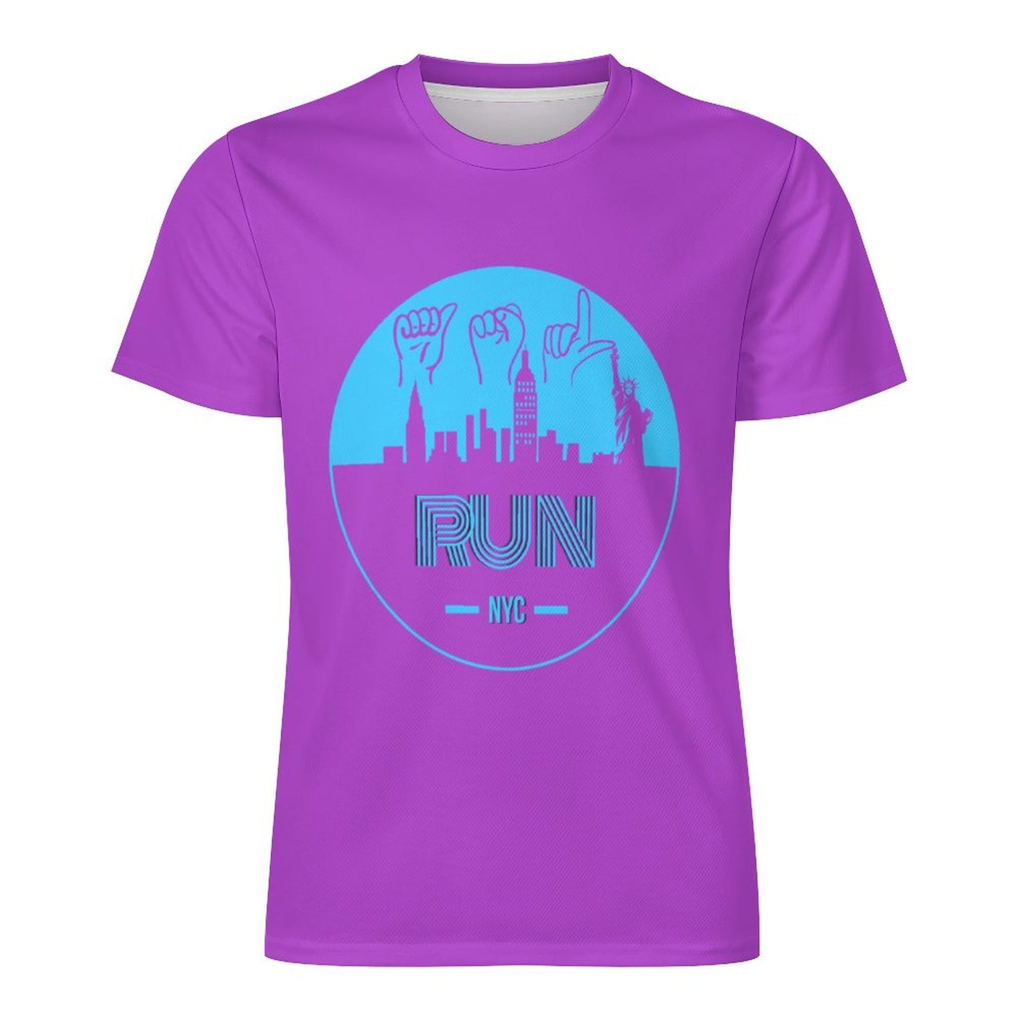 ASL Run NYC Unisex Ice Silk Cooling Performance T-Shirt - Bubblegum Purple