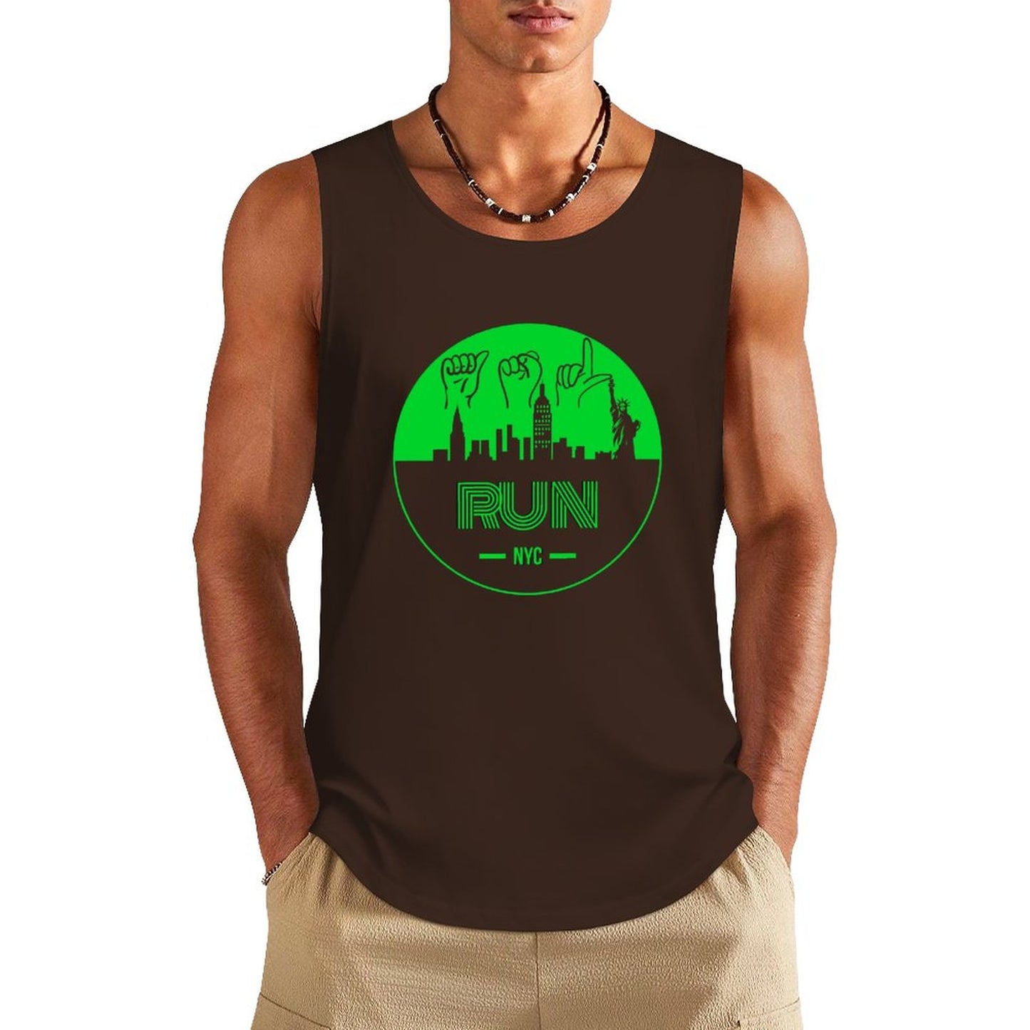 (Lime) ASL RUN NYC Unisex Active Lifestyle Tank