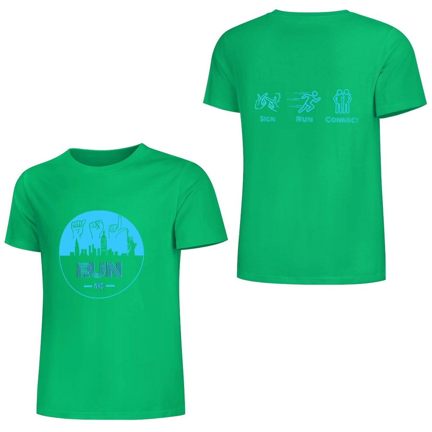 (Baby Blue) ASL RUN NYC Performance Unisex T-Shirt