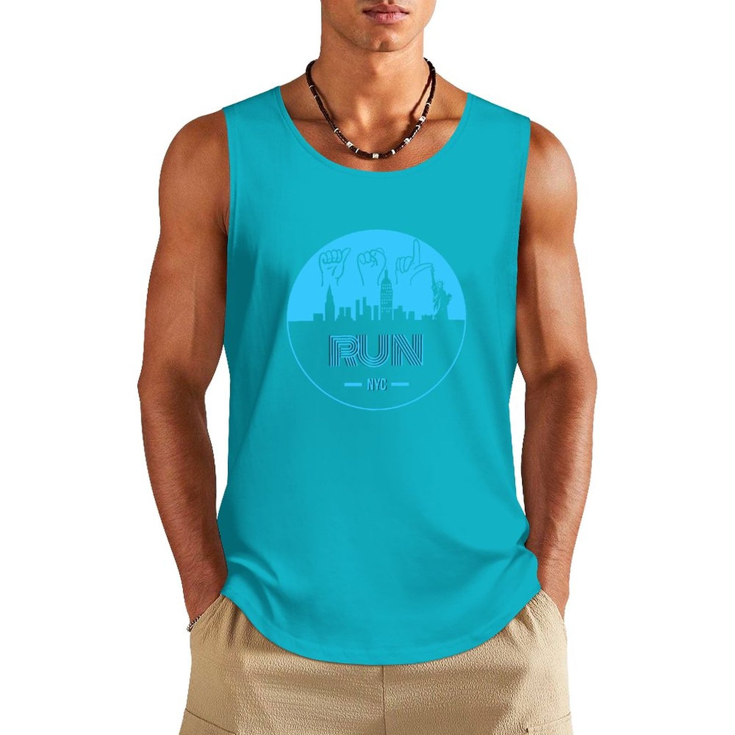 (Baby Blue) ASL RUN NYC Unisex Active Lifestyle Tank