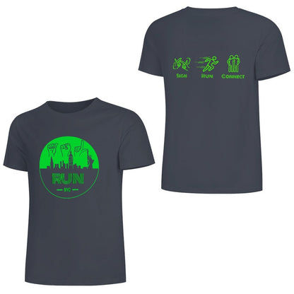 (Lime) ASL RUN NYC Performance Unisex T-Shirt