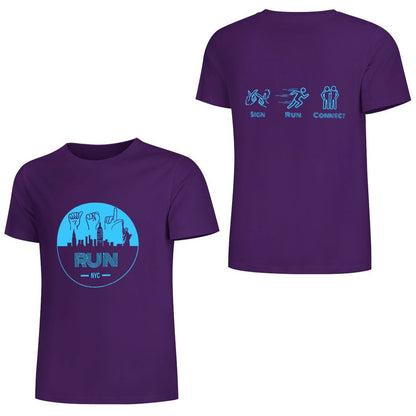 (Baby Blue) ASL RUN NYC Performance Unisex T-Shirt