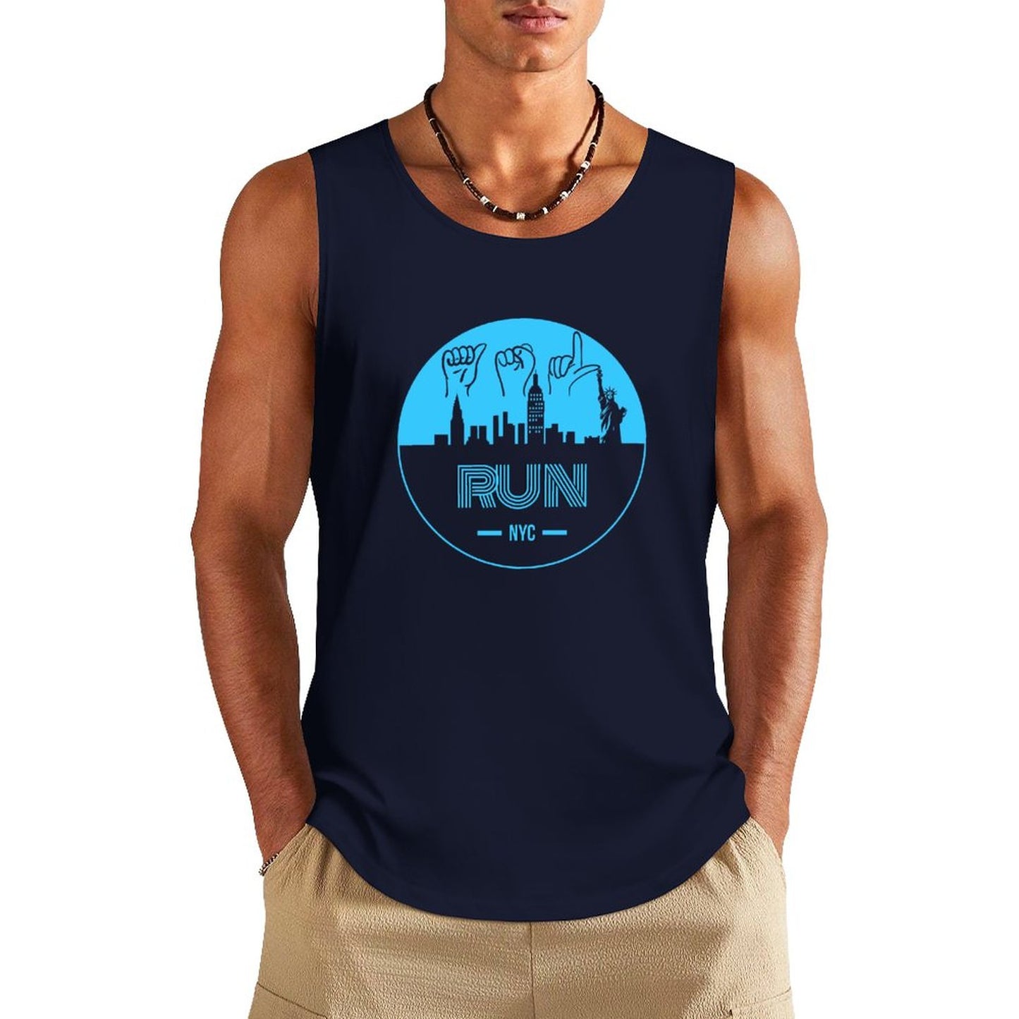(Baby Blue) ASL RUN NYC Unisex Active Lifestyle Tank