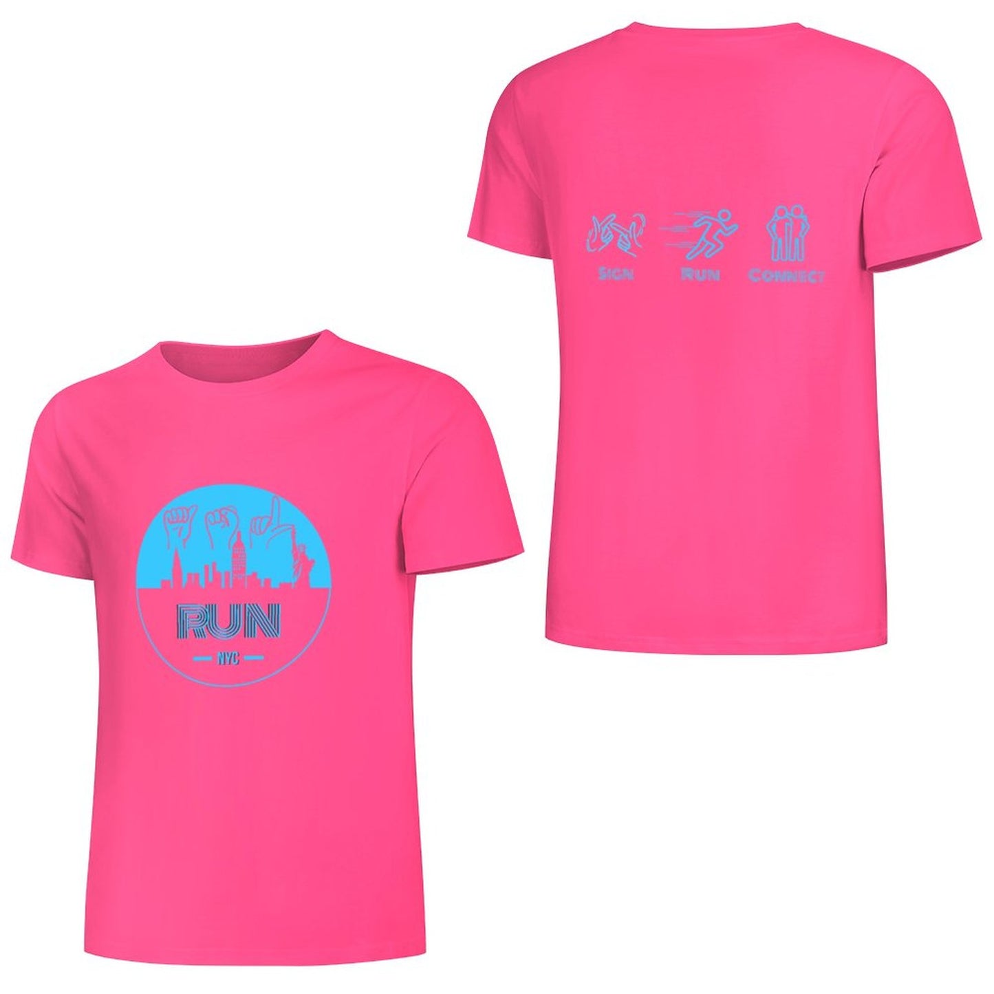 (Baby Blue) ASL RUN NYC Performance Unisex T-Shirt
