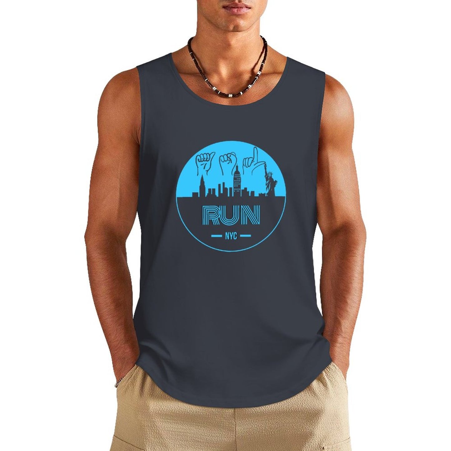 (Baby Blue) ASL RUN NYC Unisex Active Lifestyle Tank
