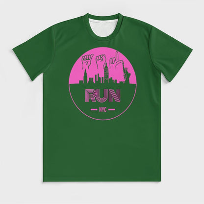 ASL Run NYC Unisex Ice Silk Cooling Performance T-Shirt - Forest Green