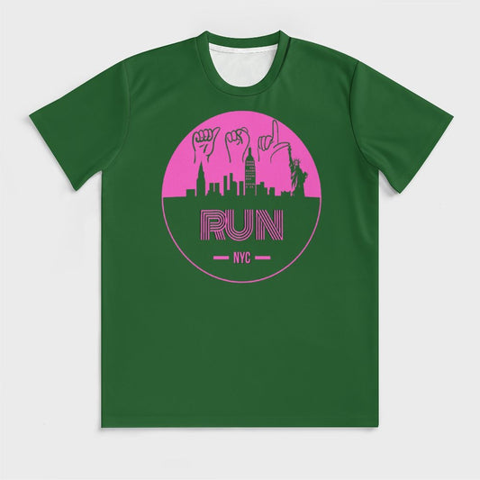 ASL Run NYC Unisex Ice Silk Cooling Performance T-Shirt - Forest Green