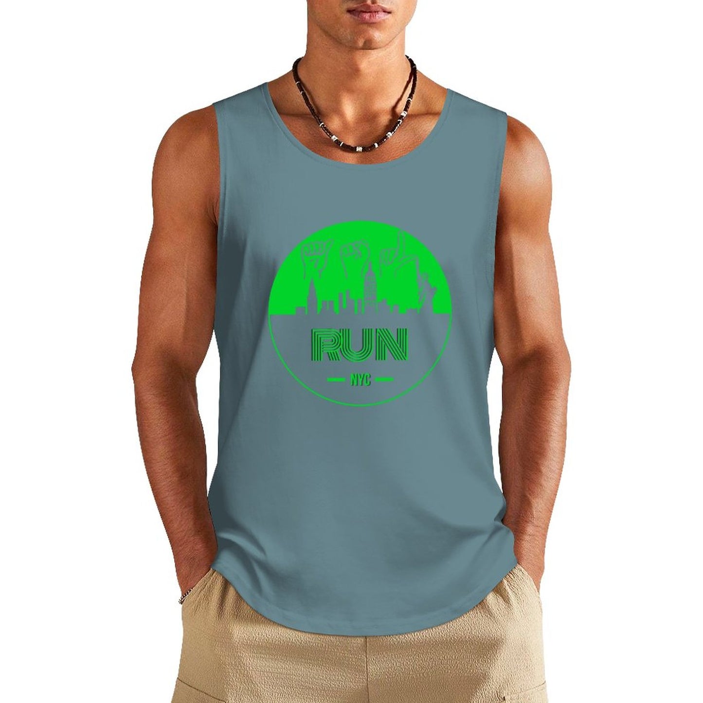 (Lime) ASL RUN NYC Unisex Active Lifestyle Tank