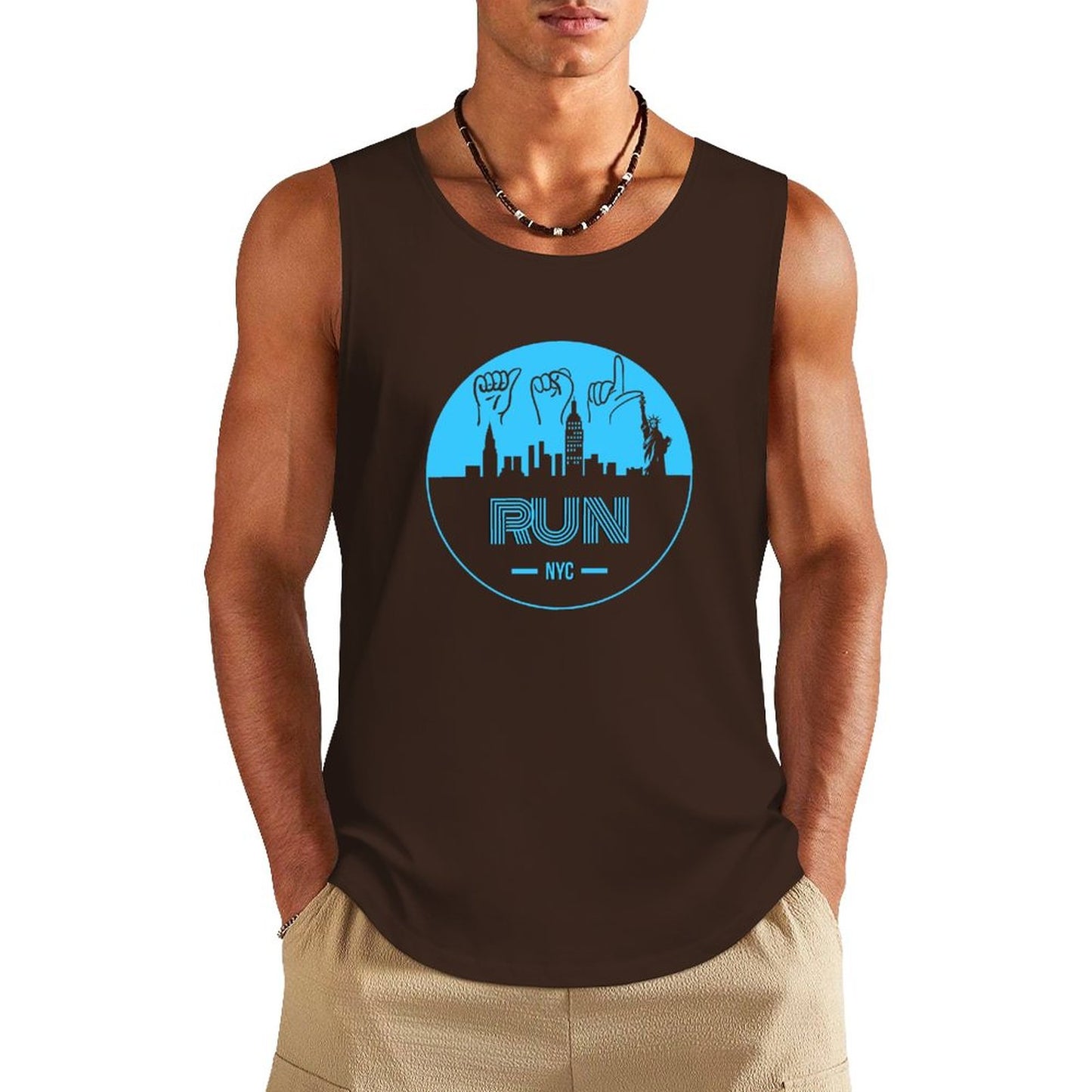 (Baby Blue) ASL RUN NYC Unisex Active Lifestyle Tank