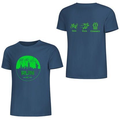 (Lime) ASL RUN NYC Performance Unisex T-Shirt