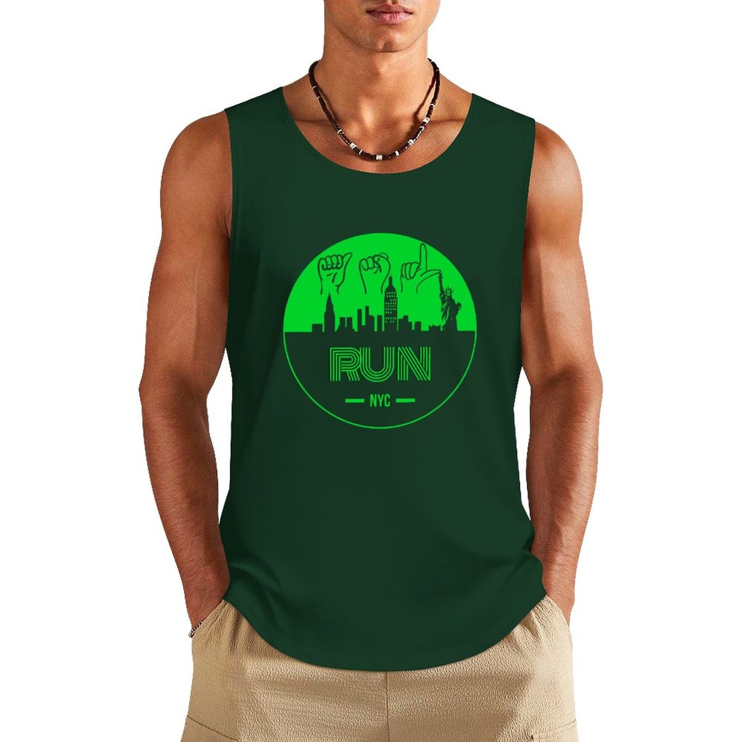 (Lime) ASL RUN NYC Unisex Active Lifestyle Tank