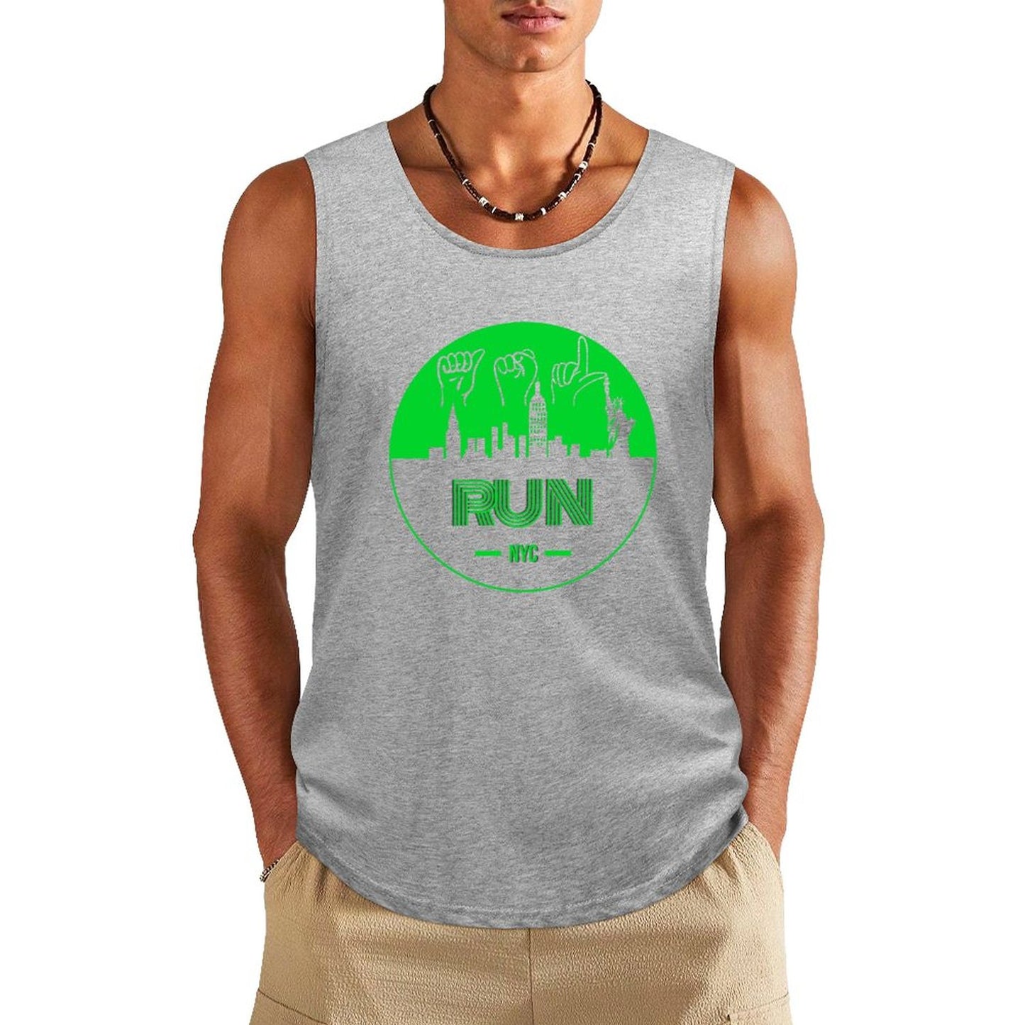 (Lime) ASL RUN NYC Unisex Active Lifestyle Tank