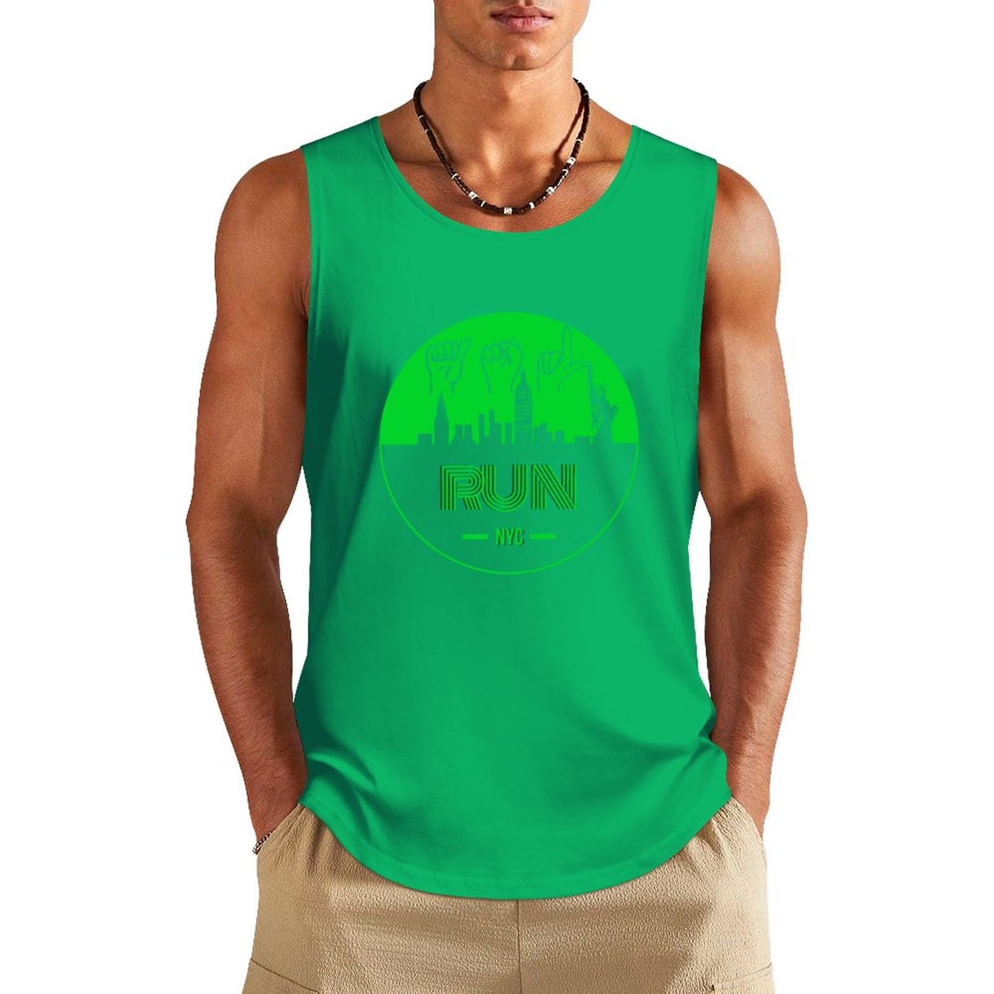 (Lime) ASL RUN NYC Unisex Active Lifestyle Tank