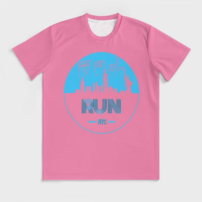 ASL Run NYC Unisex Ice Silk Cooling Performance T-Shirt - Bubblegum Pink
