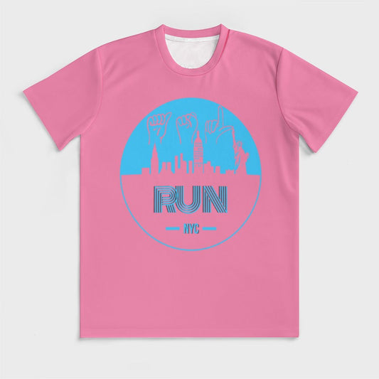 ASL Run NYC Unisex Ice Silk Cooling Performance T-Shirt - Bubblegum Pink