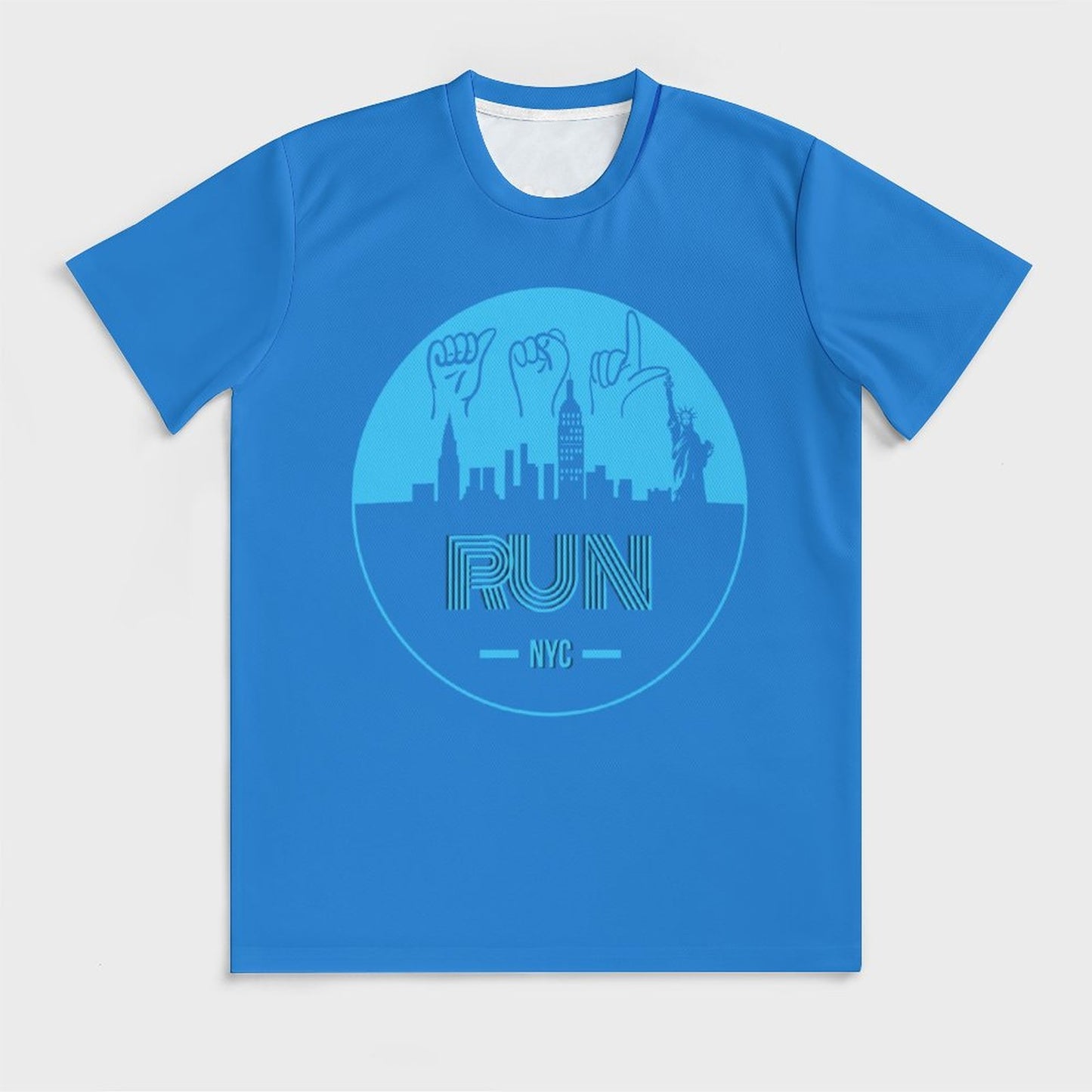 ASL Run NYC Unisex Ice Silk Cooling Performance T-Shirt - Bubblegum Blue