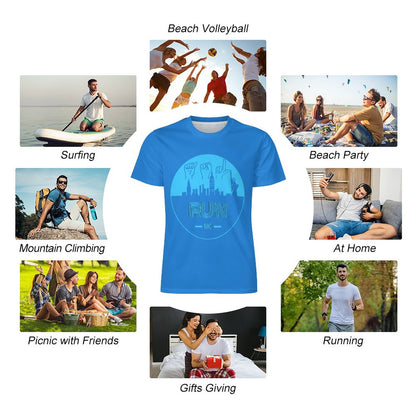 ASL Run NYC Unisex Ice Silk Cooling Performance T-Shirt - Bubblegum Blue