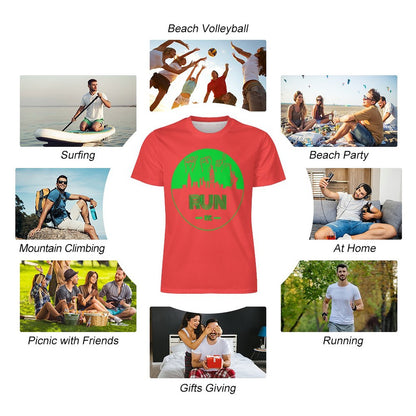 ASL Run NYC Unisex Ice Silk Cooling Performance T-Shirt - Coral Red