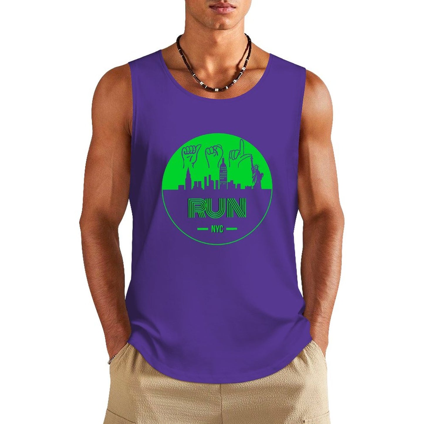 (Lime) ASL RUN NYC Unisex Active Lifestyle Tank
