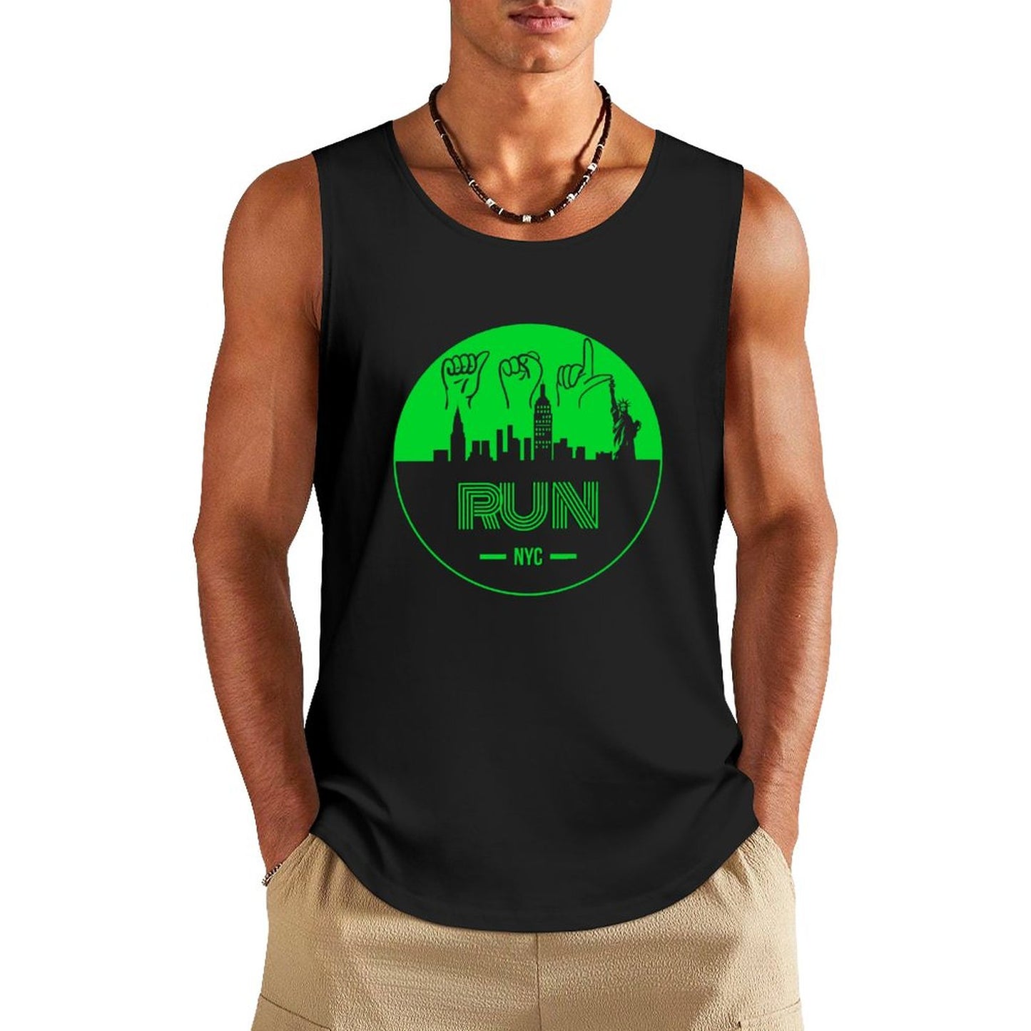 (Lime) ASL RUN NYC Unisex Active Lifestyle Tank