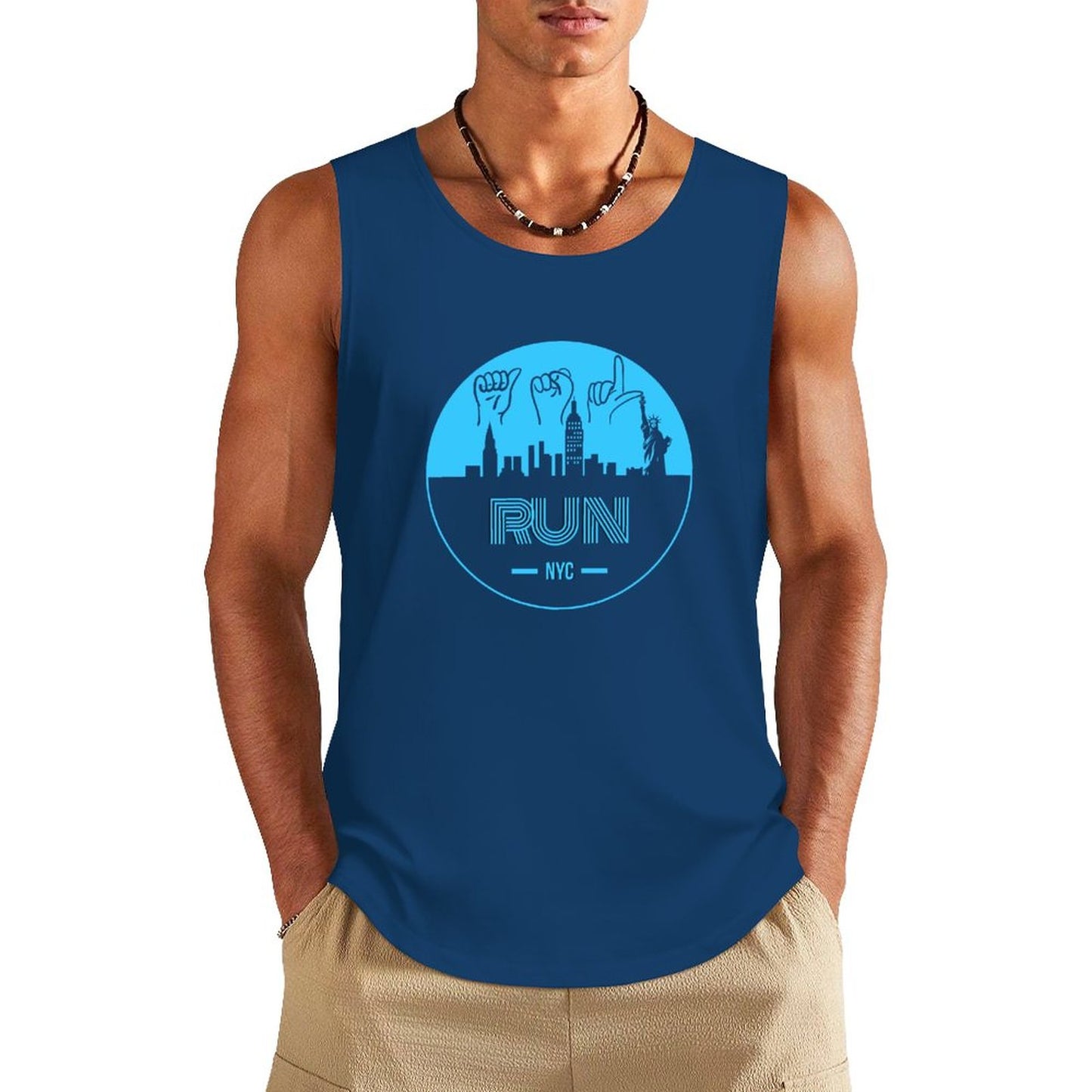 (Baby Blue) ASL RUN NYC Unisex Active Lifestyle Tank