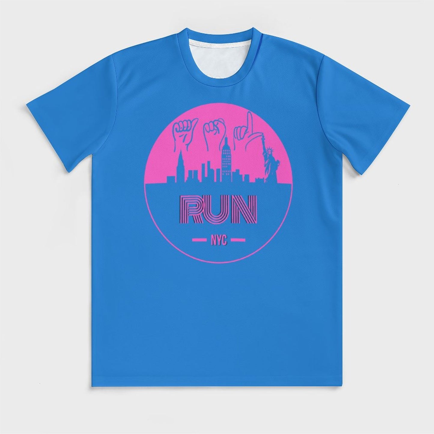 ASL Run NYC Unisex Ice Silk Cooling Performance T-Shirt - Cobalt Blue