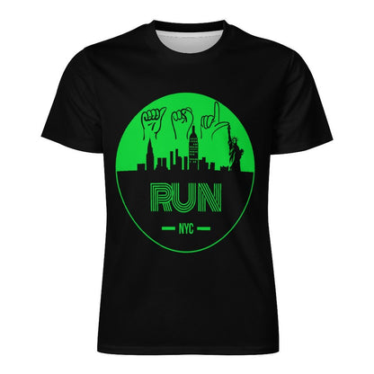 ASL Run NYC Unisex Ice Silk Cooling Performance T-Shirt - Ghost Black