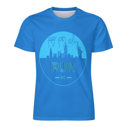 ASL Run NYC Unisex Ice Silk Cooling Performance T-Shirt - Bubblegum Blue