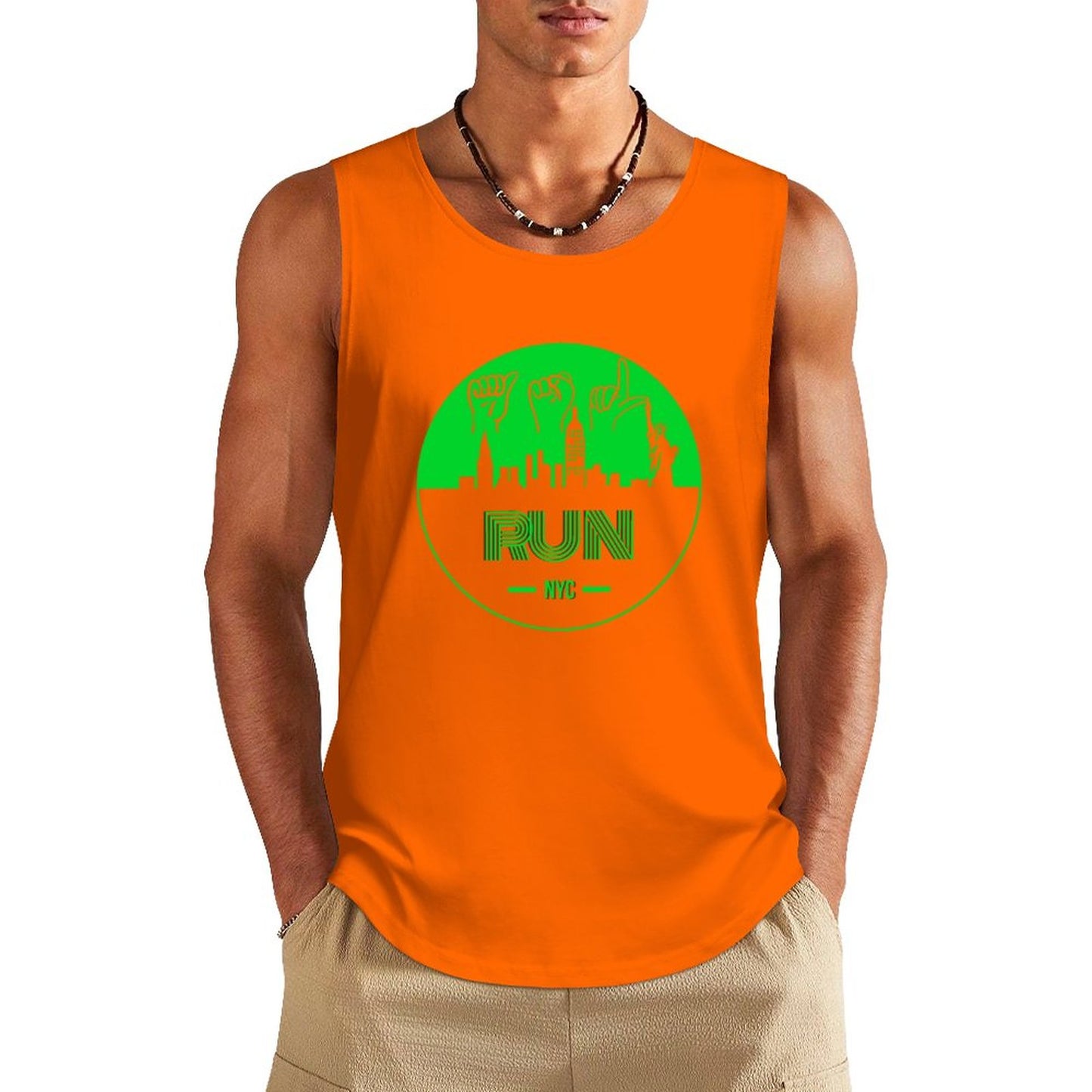 (Lime) ASL RUN NYC Unisex Active Lifestyle Tank
