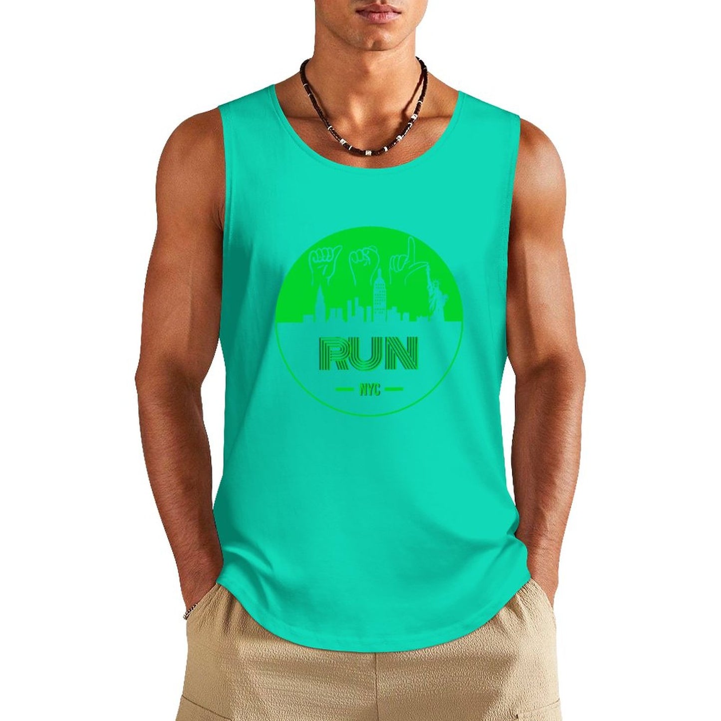 (Lime) ASL RUN NYC Unisex Active Lifestyle Tank