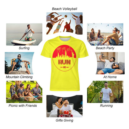 ASL Run NYC Unisex Ice Silk Cooling Performance T-Shirt - Neon Yellow