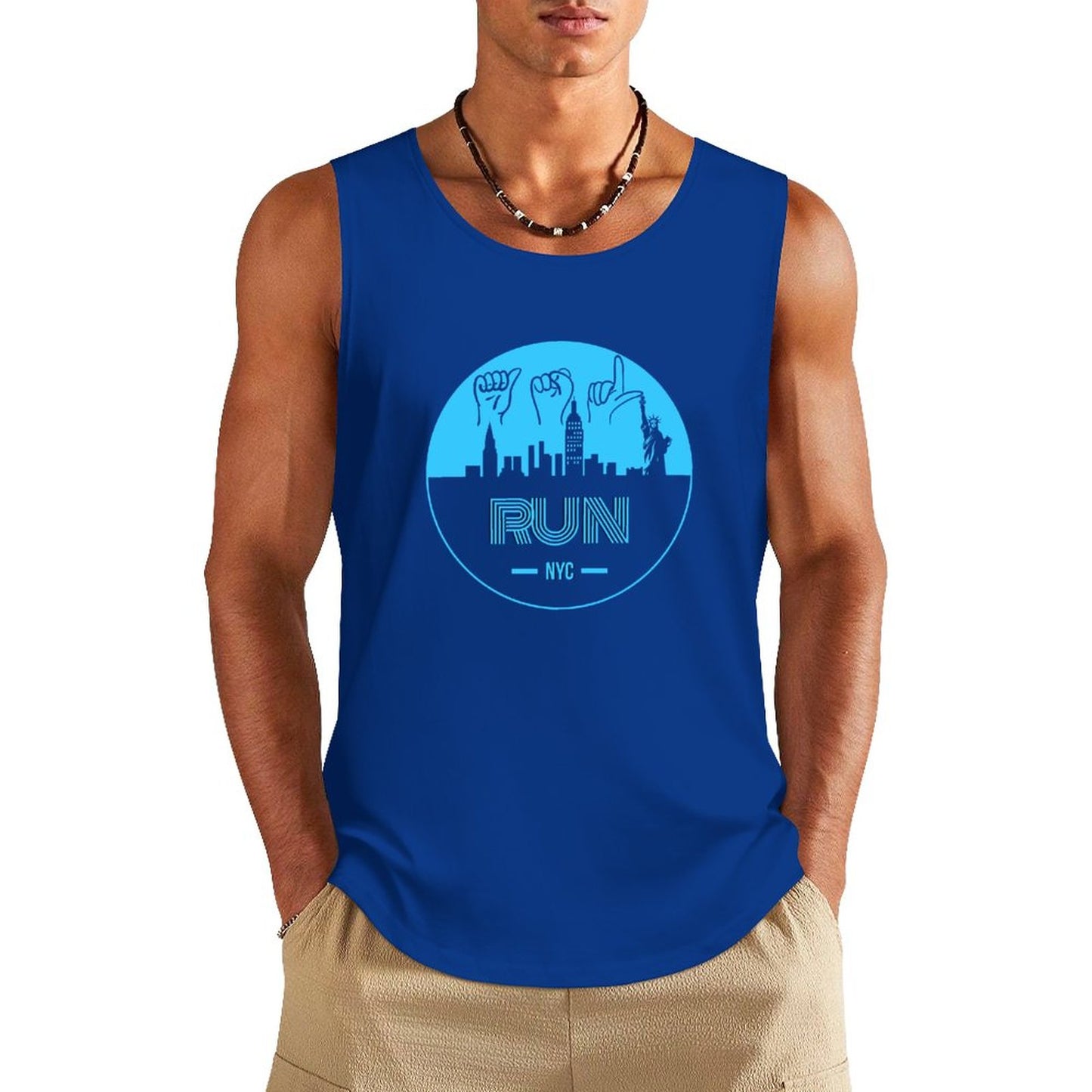 (Baby Blue) ASL RUN NYC Unisex Active Lifestyle Tank