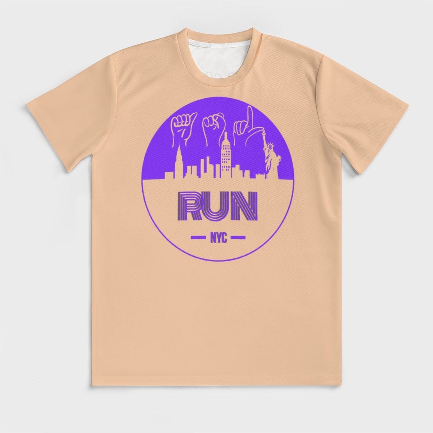 ASL Run NYC Unisex Ice Silk Cooling Performance T-Shirt - Khaki