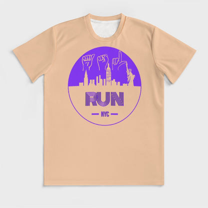 ASL Run NYC Unisex Ice Silk Cooling Performance T-Shirt - Khaki
