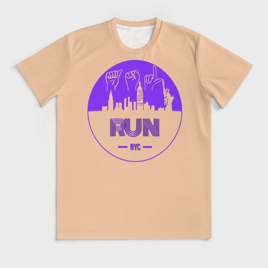 ASL Run NYC Unisex Ice Silk Cooling Performance T-Shirt - Khaki