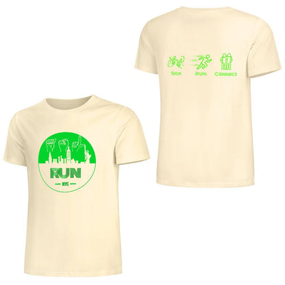 (Lime) ASL RUN NYC Performance Unisex T-Shirt