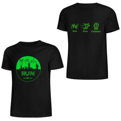(Lime) ASL RUN NYC Performance Unisex T-Shirt