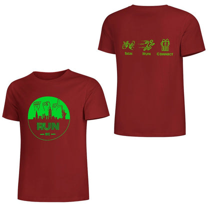(Lime) ASL RUN NYC Performance Unisex T-Shirt